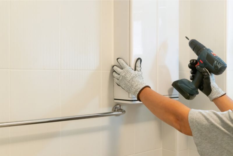 Bathroom Shelf Installation Process